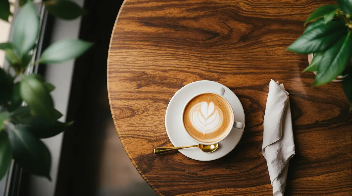 Filiżanka cappuccino z rysunkiem z mlecznej pianki